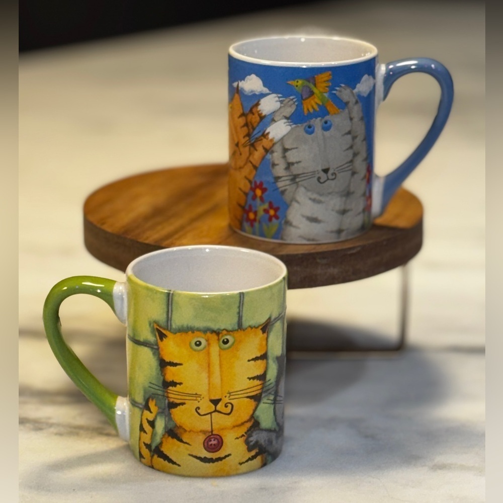 Gibson “Cool Cat” Set of 2 Mugs designed by Debi Horn
